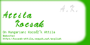 attila kocsak business card